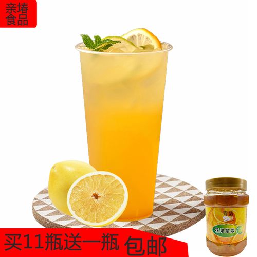 蜂产品 蜂蜜柚子茶酱柚子茶罐装奶茶店浓缩冲饮-15 店铺名:亲堾食品